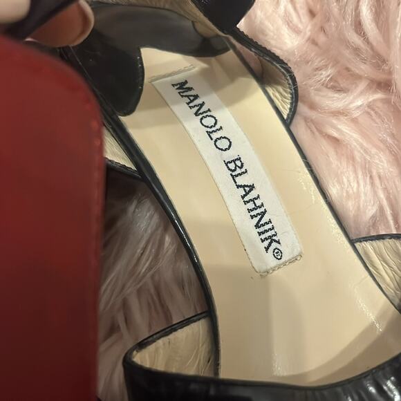 🎉 Manolo Blahnik classy black low heeled pointed shoes! Sz 36 - Picture 6 of 7